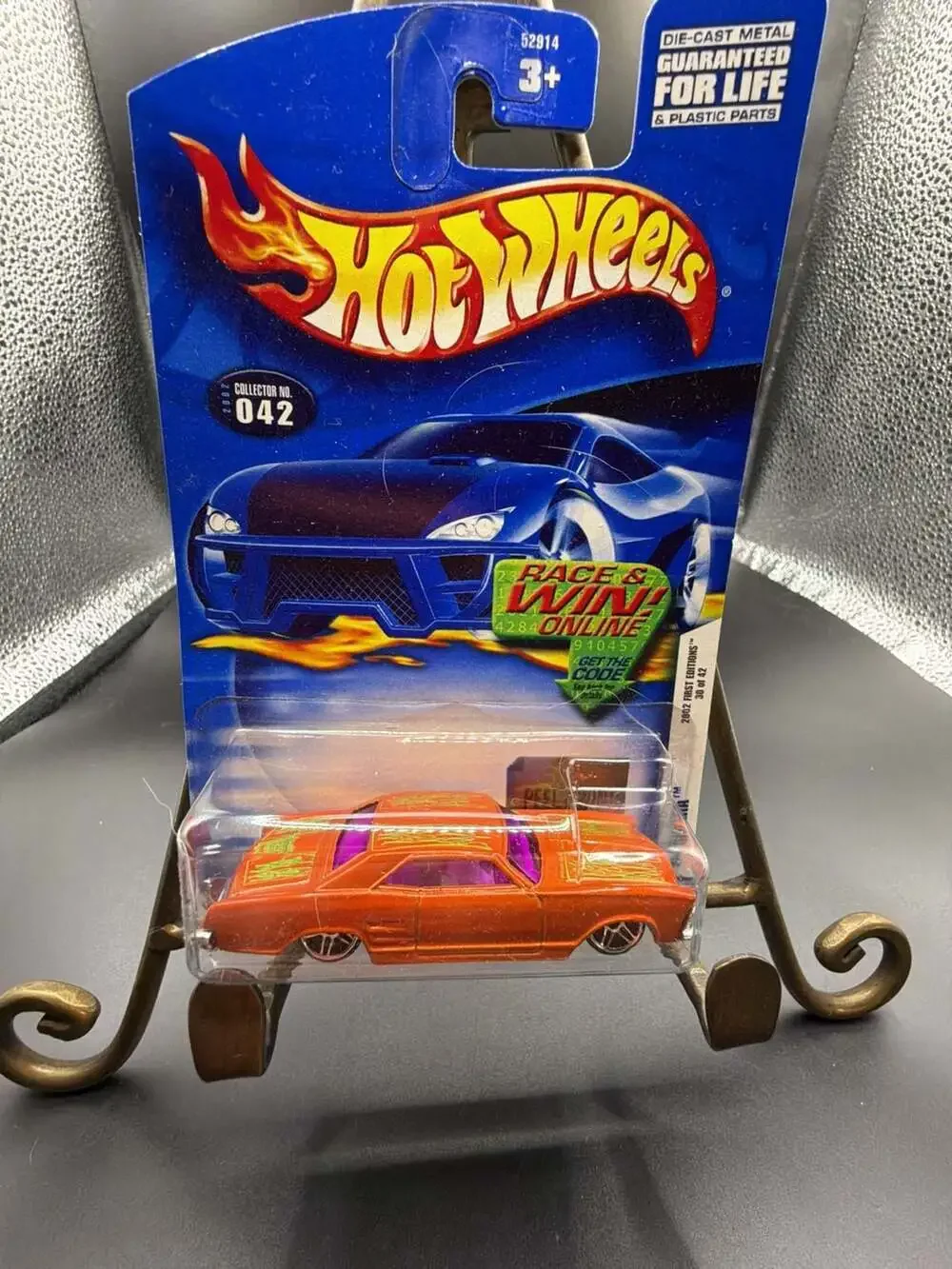 Hot Wheels 2002 First Editions '64 Buick Riviera #042 Orange Die-Cast Car